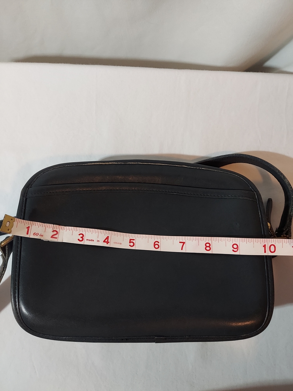 RARE VTG 70s Coach Navy Leather Crossbody Pre-Serial Camera Bag - Picture 8 of 11